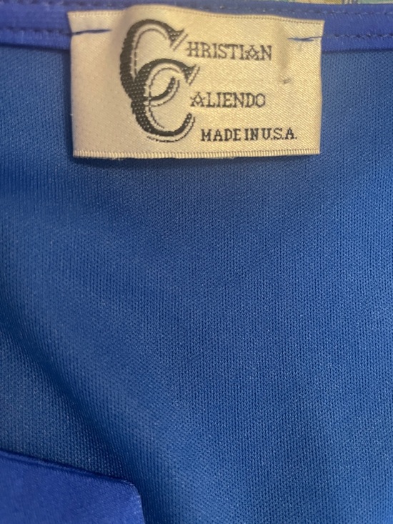 Blue Geometric Shift Dress Size Small - Picture 2 of 6